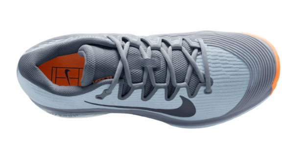 Nike Vapor 12 Clay Court Tennis Shoe 'Ashen Slate / Obsidian / Lt Armory Blue'