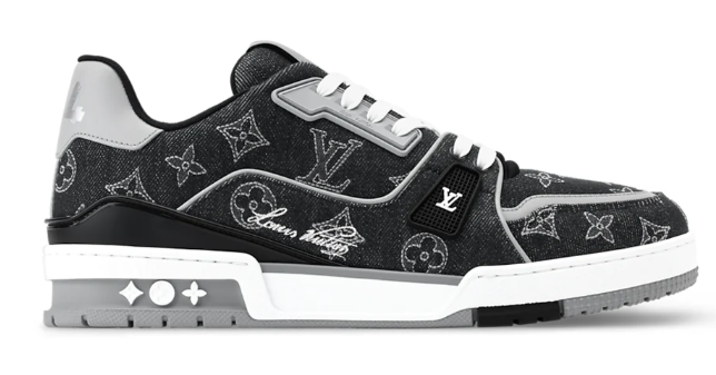 Louis Vuitton LV Trainers 'Monogram Denim' Men's Sneaker 1A9JGF — Black