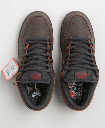 Nike SB Dunk Low Pro Premium 'Krampus' — Dark Smoke Grey / Campfire Orange / Black