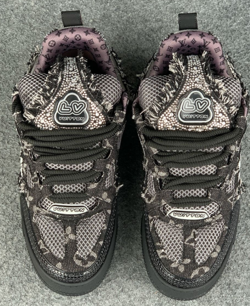Louis Vuitton LV Skate Sneaker 'Black Swarovski Monogram' — Made in Italy