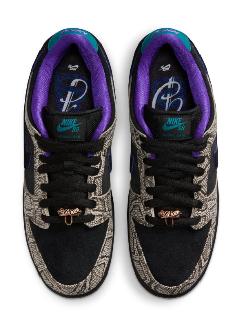 Nike SB Dunk Low x Dashawn Jordan 'Snake Skin' Black Fierce Purple