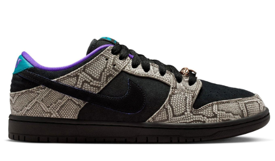Nike SB Dunk Low x Dashawn Jordan 'Snake Skin' Black Fierce Purple