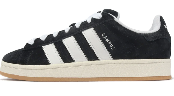 Adidas Campus 00s 'Core Black / Cloud White / Gum' – HQ8708